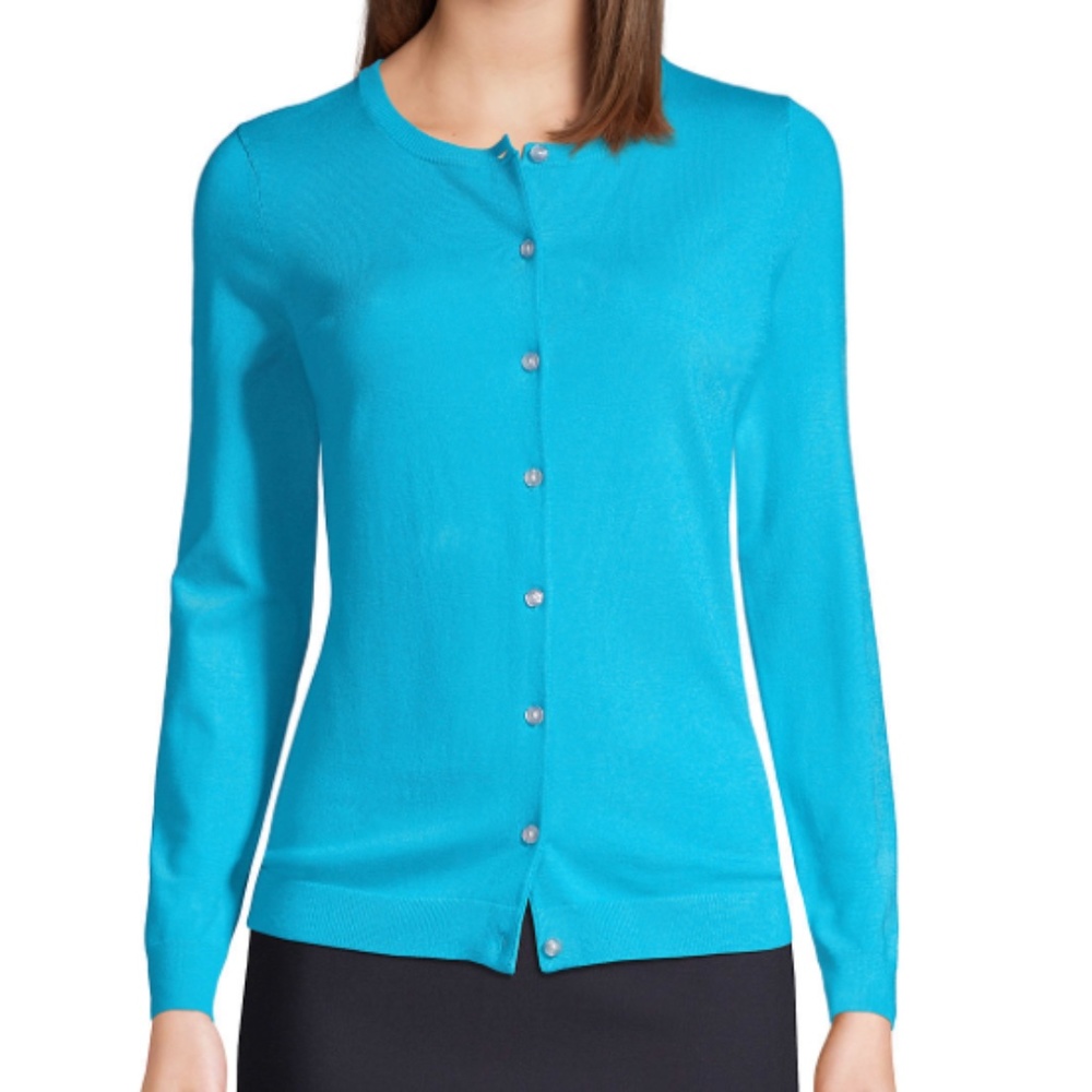 Lands End Crew Neck Cardigan Sweater - NWT